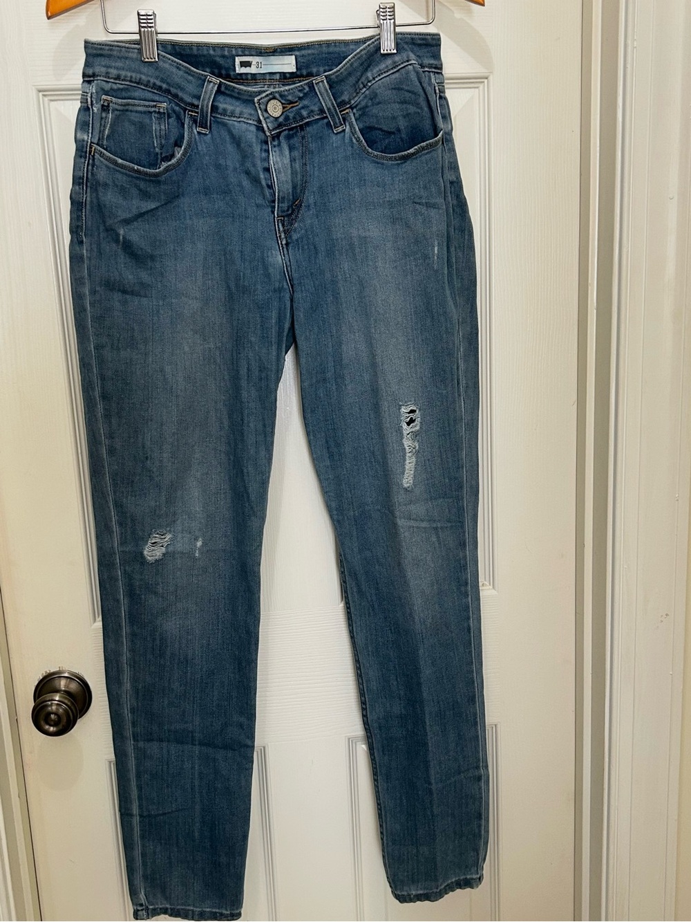 Levi’s Women’s Distressed Blue Jeans